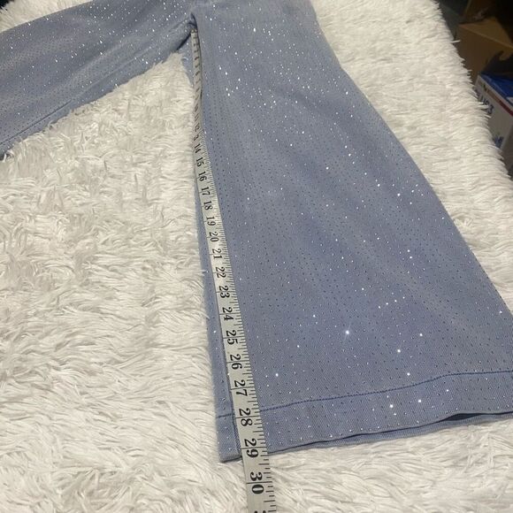 YFB Rhinestone Concert Ryker Wide Leg High Rise Jeans in Blue Small - Picture 9 of 9